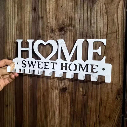 1pc Metal Wall Hooks Key Holder, Wall Mounted Coat Rack, Iron Art Decor For Home Kitchen Door