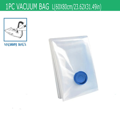 5 Pack Vacuum Storage Bags, Space Saver Bags Compression for Comforters and Blankets, Sealer Clothes Travel Packing Organizer