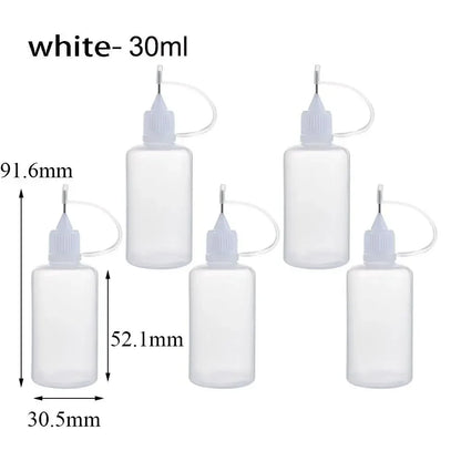 5/10/20/30/50/100ML Resuable Needle Tip Glue Applicator Plastic Bottle for Paper Quilling DIY Scrapbooking Paper Craft Tool