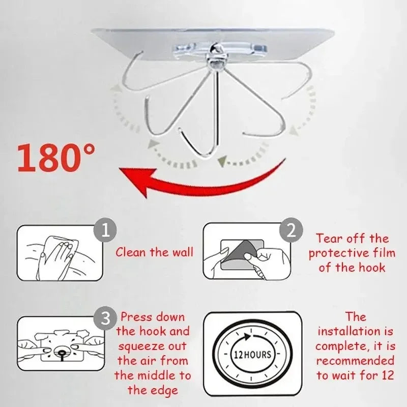 30 Pcs Hooks Transparent Strong Self Adhesive Door Wall Hangers Hooks Suction Heavy Load Rack Cup Sucker For Kitchen Bathroom
