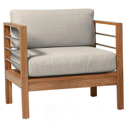 SoHo Teak Outdoor Club Chair with Sunbrella Cushion