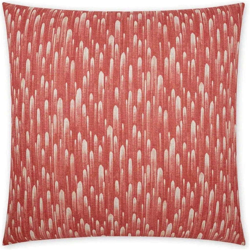 Space Coral Abstract Red Large Throw Pillow Insert
