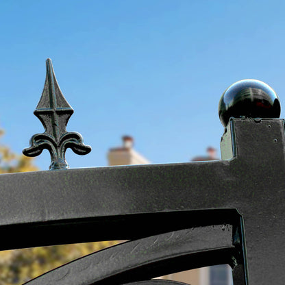14x8 ft Steel Dual Swing Driveway Gate-European Style