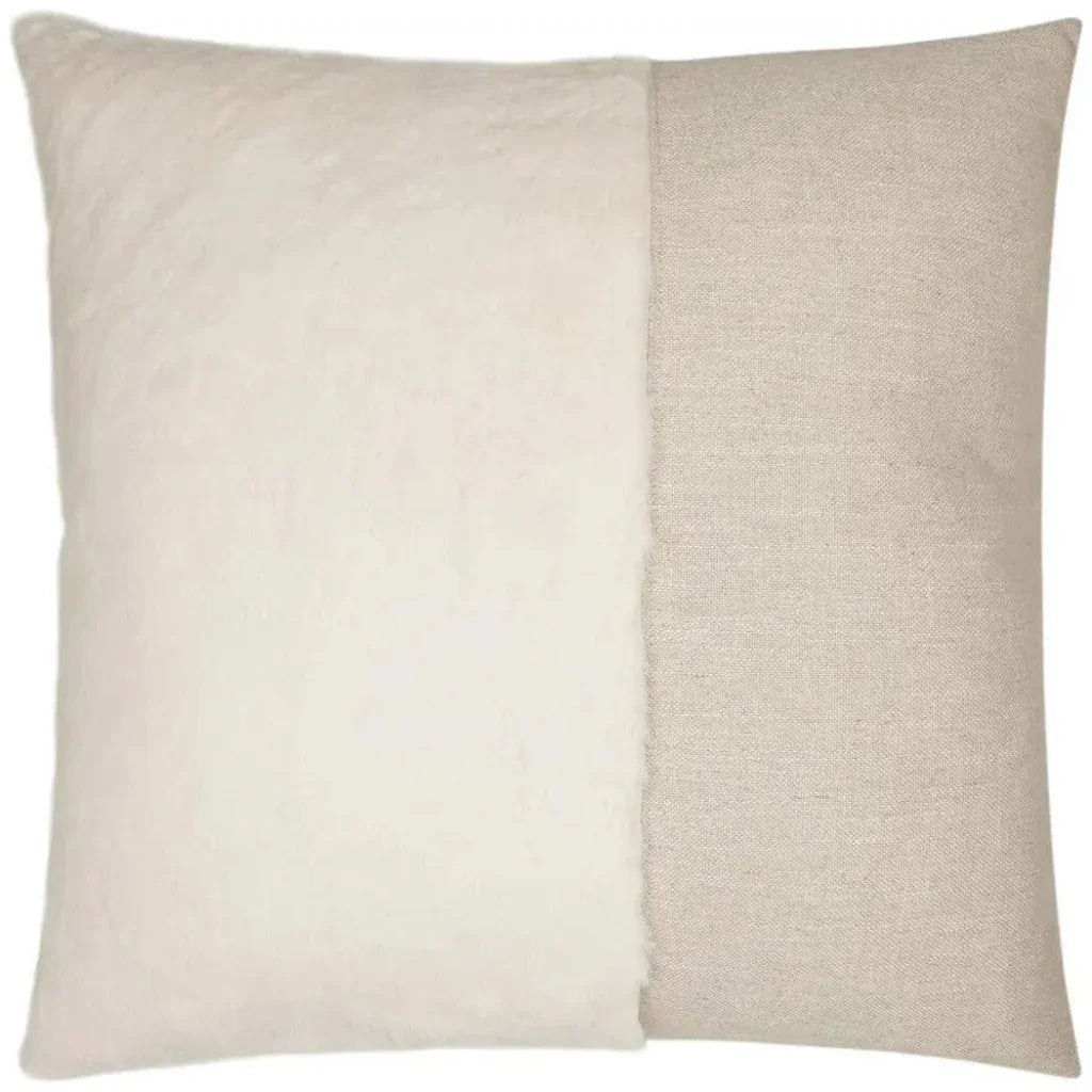 St. Moritz Cream Faux Fur Large Throw Pillow Insert