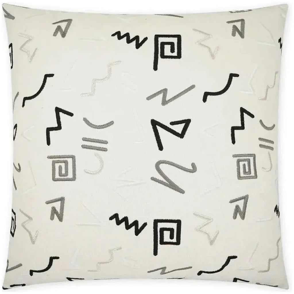 Staccato Abstract White Large Throw Pillow Insert