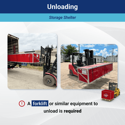 W40'xL64'xH23' Double Truss Storage Shelter