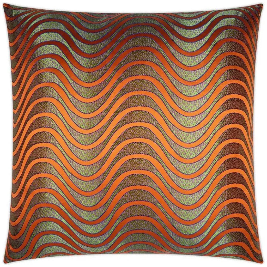 Swell Abstract Orange Large Throw Pillow Insert