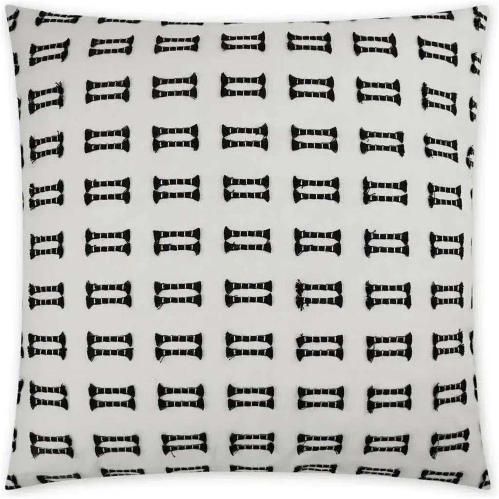 Tassels Tuxedo Global White Large Throw Pillow Insert