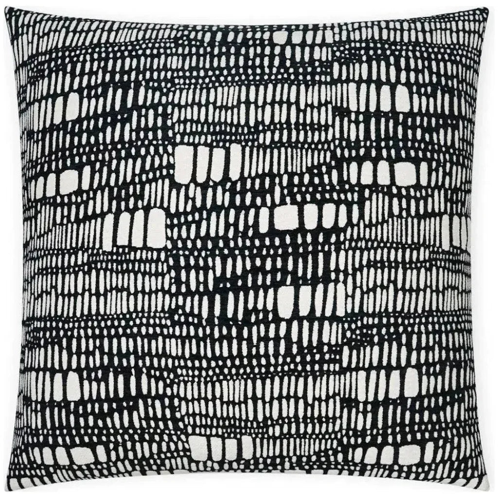 Tesota Domino Abstract Black Large Throw Pillow Insert