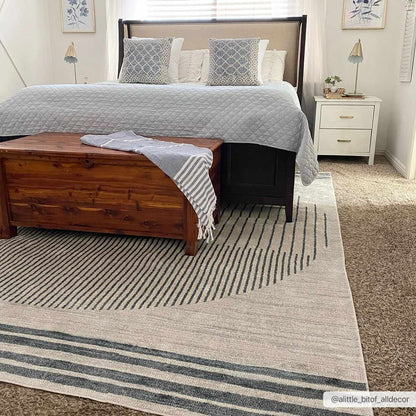 Thad Medium Gray Washable Area Rug