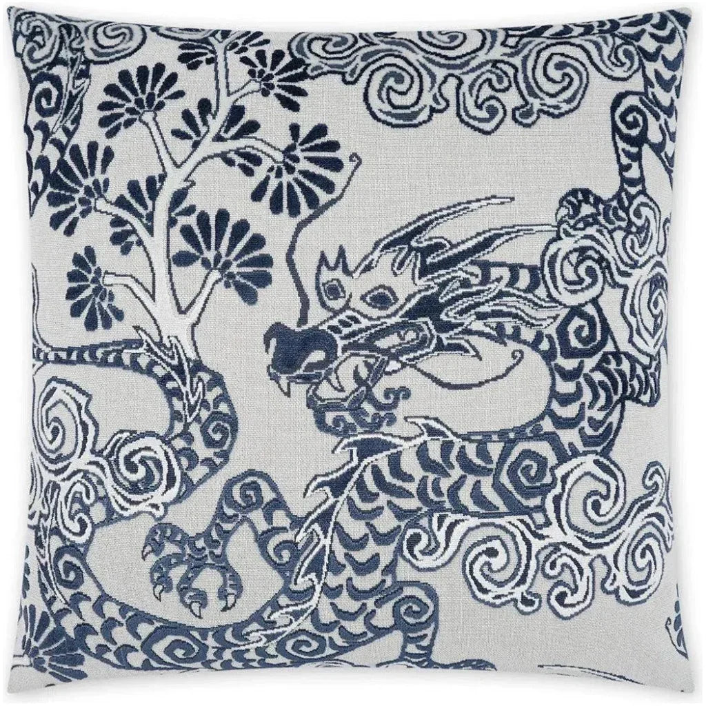 Typhon Traditional Blue Large Throw Pillow Insert