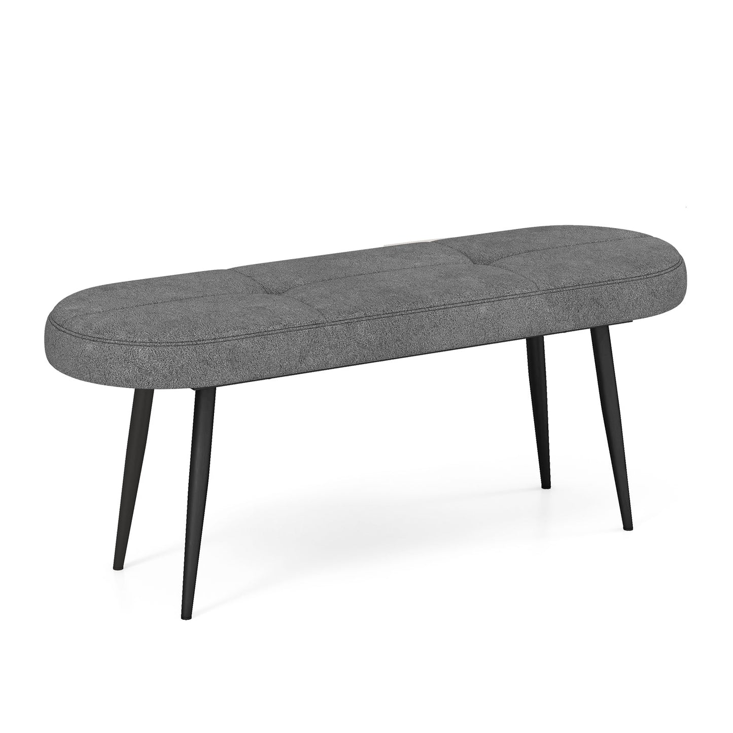 47 Inch Upholstered Entryway Bench with Heavy-duty Metal Frame