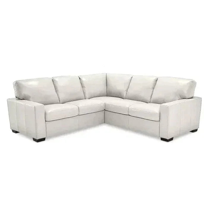 Virginia Symmetrical White Leather Sectional