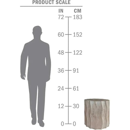 Wave Accent Table (Short) - Concrete Outdoor End Table