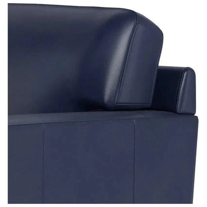 Waverly Modern Leather Couch With Track Arms