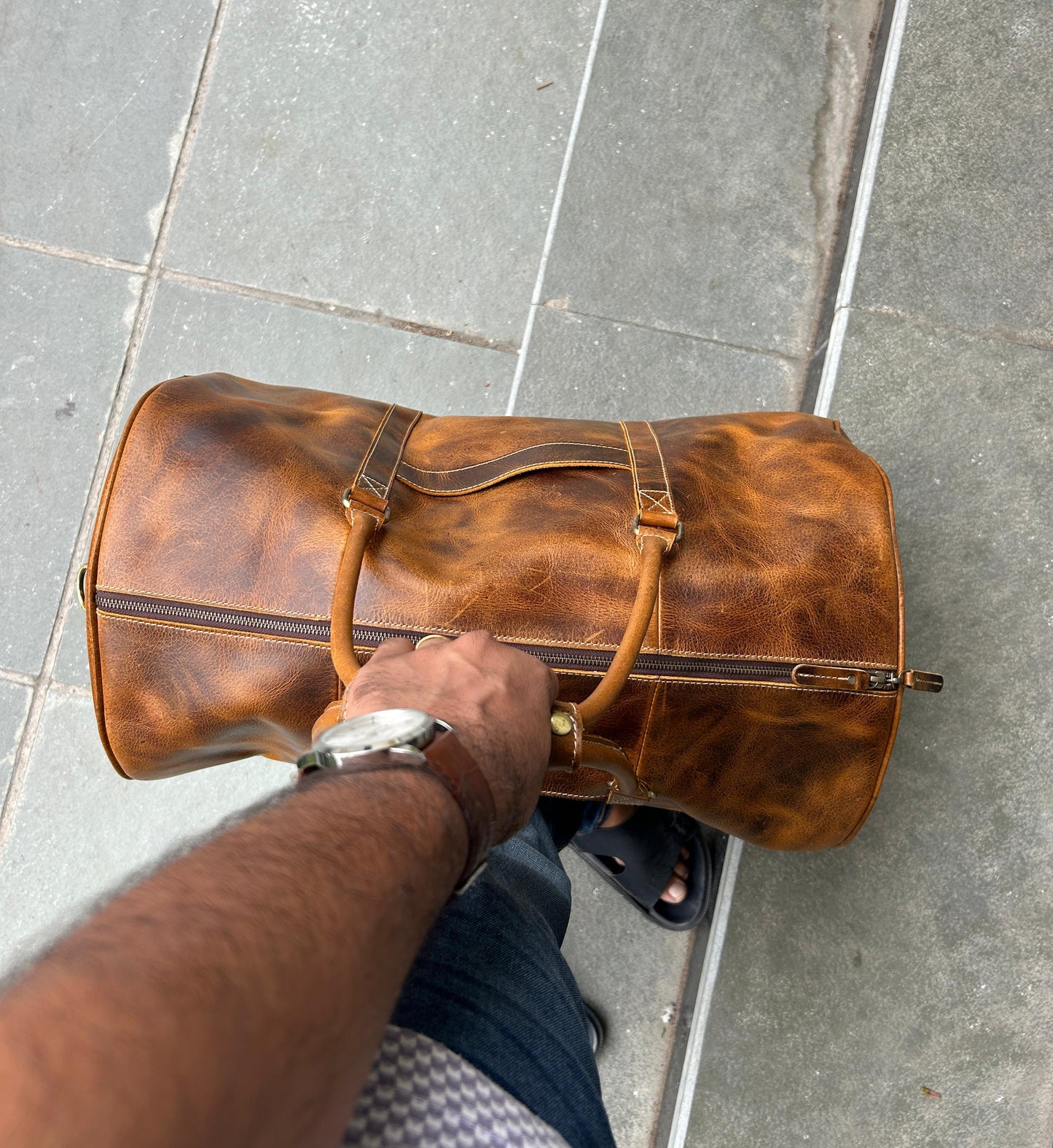 Roosevelt Full Grain Buffalo Leather Duffle