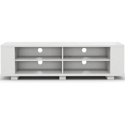 59 Inch Console Storage Entertainment Media Wood TV Stand-Walnut