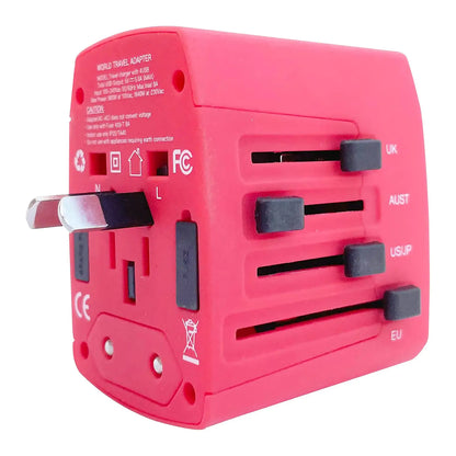 Universal Travel Adapter International Power Adapters 3 Pack Multicharger Plug w 4 USB Ports