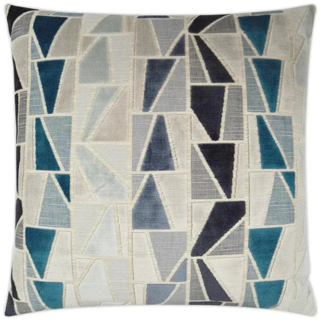 Zander Teal Slate Blue Large Throw Pillow Insert
