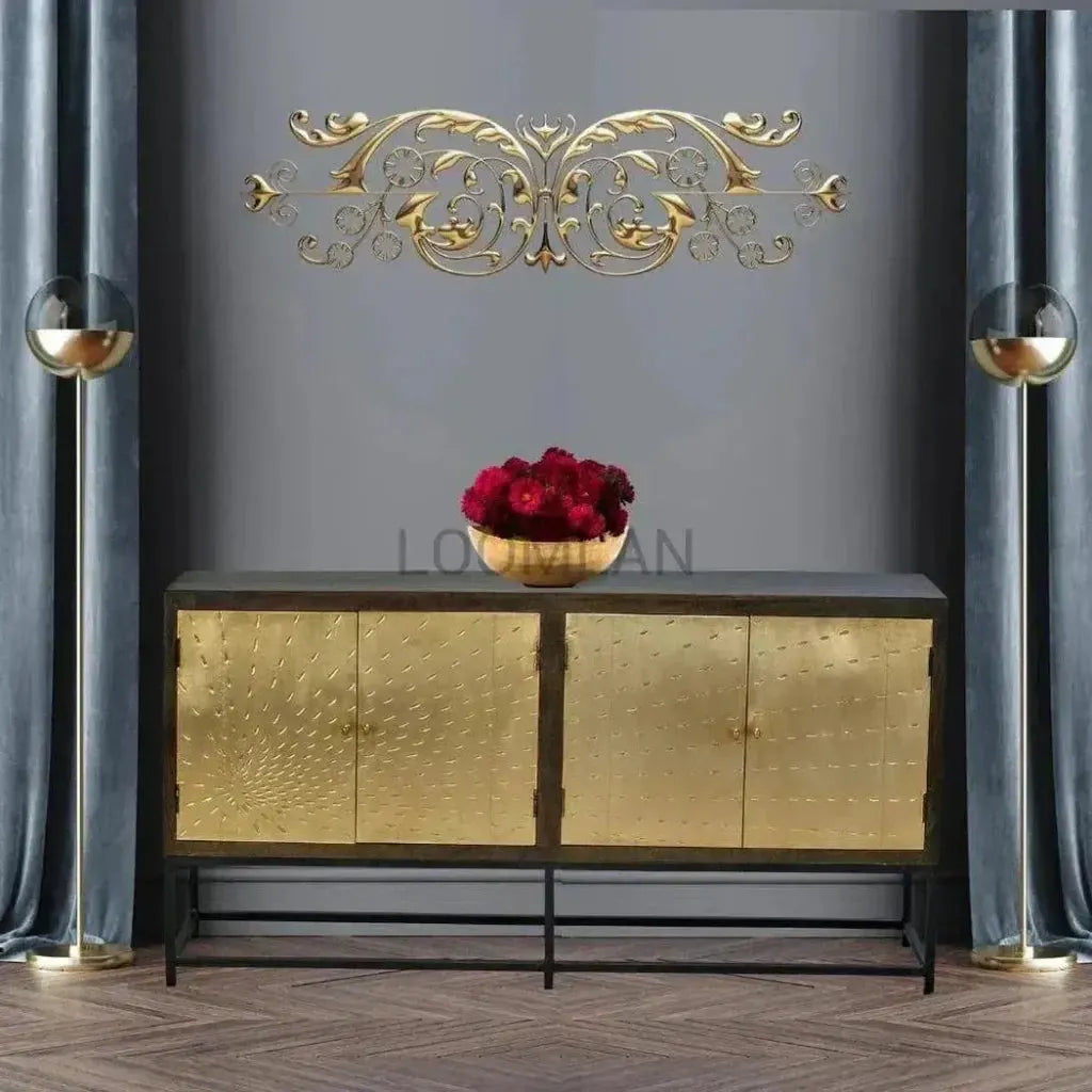 Zephana Brass Door Accent Cabinet