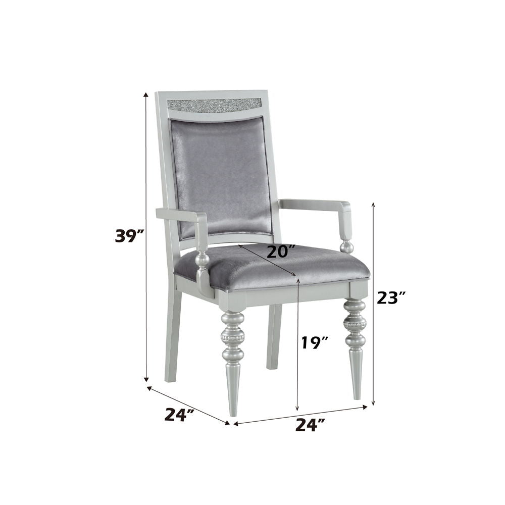 Maverick - Arm Chair (Set of 2) - Fabric & Platinum