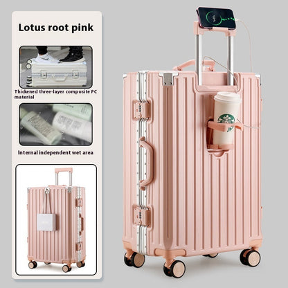 Large Capacity Travel Aluminum Frame Password Luggage