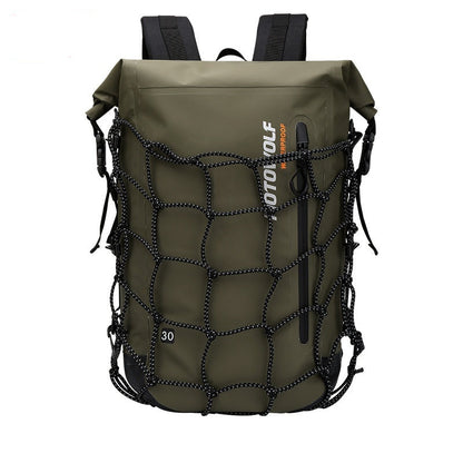 Motorcycle Multi-purpose Portable Large Capacity Shoulder Backpack Belt Net Bag