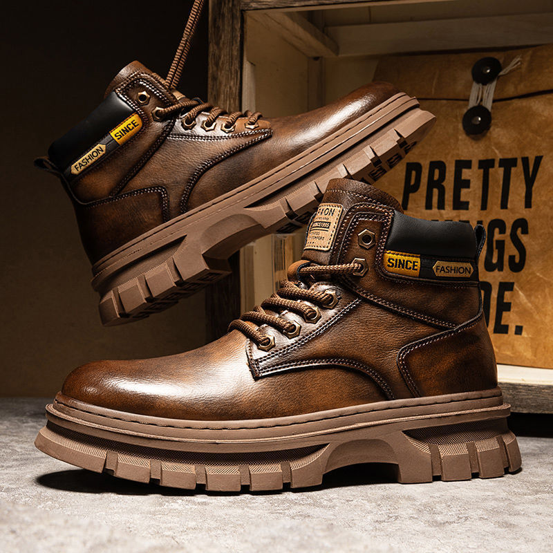 Martin Boots Men Trendy High Top British Working Wear