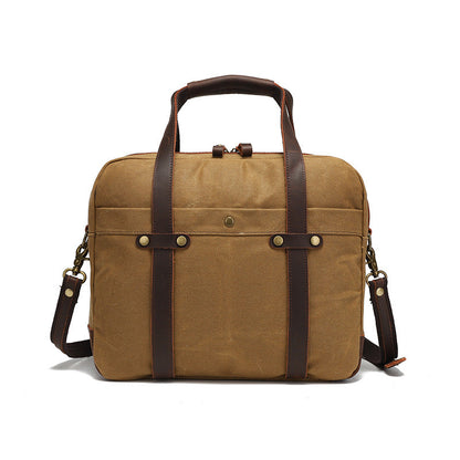 Waxed Canvas Vintage Travel Men's Briefcase