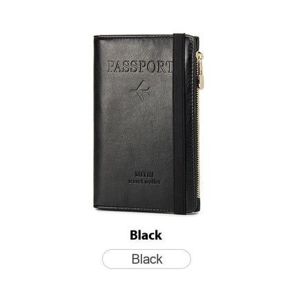 Multifunctional Passport Document Bag Ultra-thin RFID Passport Wallet