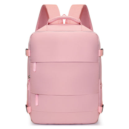 Women's Large Capacity Lightweight Multi-purpose Solid Color Travel Backpack