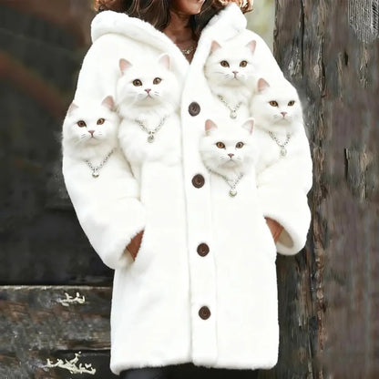 Cozy Fleece-Lined Hooded Cardigan Flannel Jacket