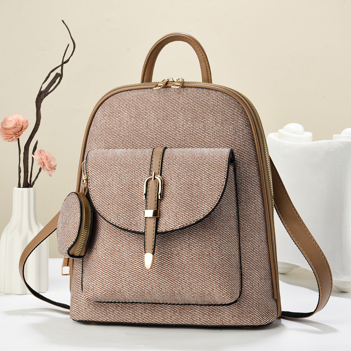 Multi-functional One-shoulder Ladies Travel Backpack Crossbody