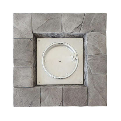 Alora 30-Inch Modern Outdoor 40K BTU Steel Frame Propane Fire Table With Lava Rocks (SAK12756)