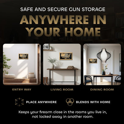 Dont Tread on Me Concealment Shelf - Quick Access Patriotic Hidden Gun Storage with Magnetic Lock - Safe & Secure Gun Concealment Furniture (Union)