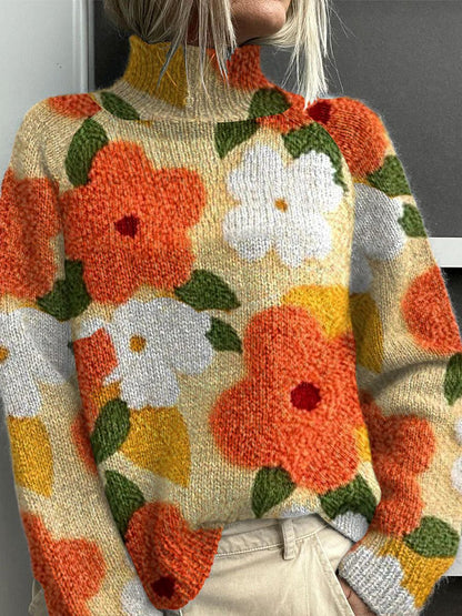 New Christmas Abstract Printing Casual Cloak Coat Cardigan