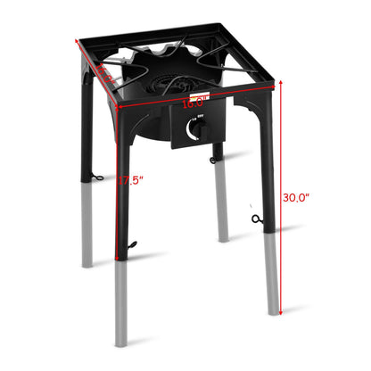 100000 BTU Portable Propane Outdoor Camp Stove with Adjustable Legs