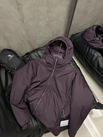Couple's Cotton-padded Outdoor Waterproof Thermal And Windproof Ski Hooded Jacket