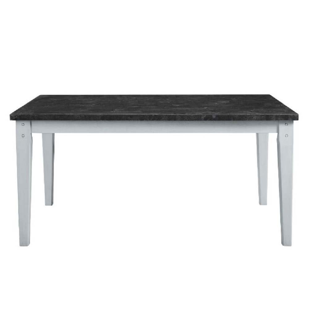 Lanton - Dining Table - Natural Marble & Antique White