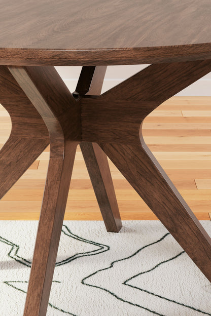 Lyncott - Round Dining Room Table - Brown