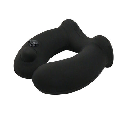 Portable Men And Women Travel Hooded Inflatable U-shaped Pillow