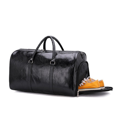 Pu Retro Business Traveling Luggage Bag Large Capacity Short Trip Bag