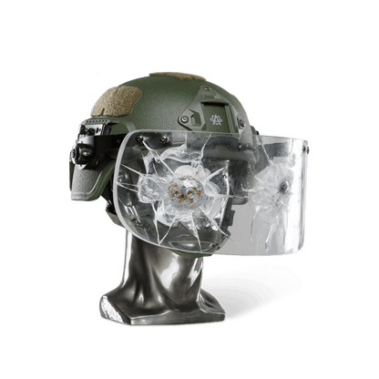 Ballistic Helmet with Face Shield | NIJ Level IIIA+
