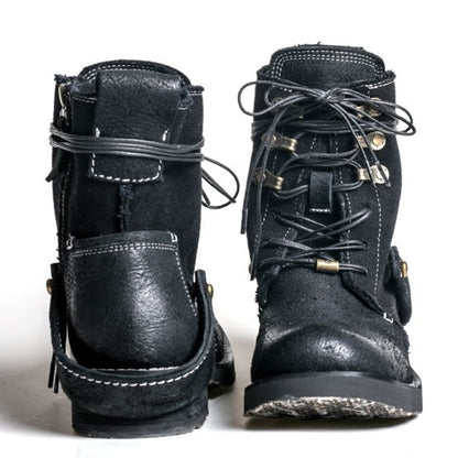 Outdoor Japanese Vintage Shoes Canvas Martin Boots