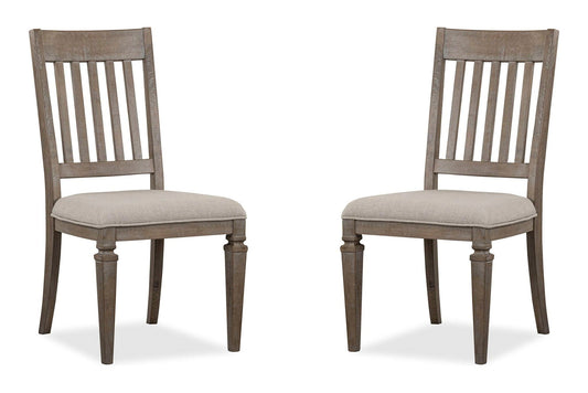Lancaster - Dining Side Chair With Upholstered Seat (Set of 2) - Dovetail Gray