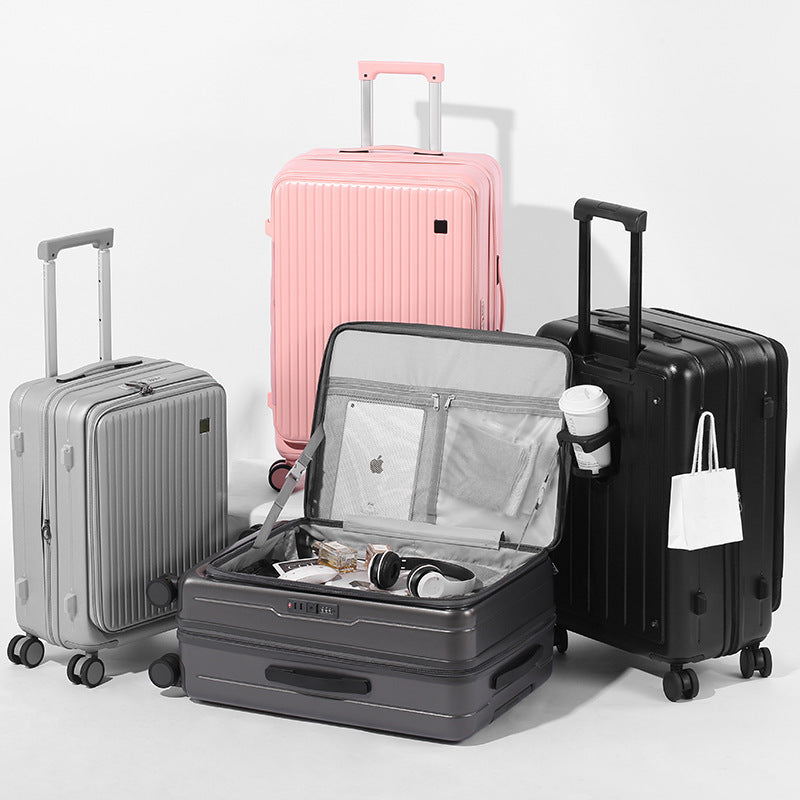 Front Open Luggage 20-inch Boarding Drop-resistant Trolley Case Extended Luggage Case