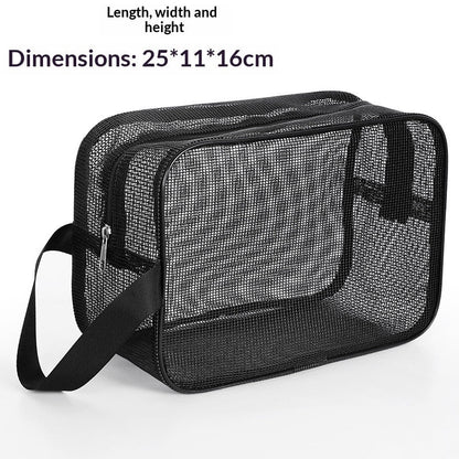 Mens Mesh Toiletry Travel Bag For Bathing Storage
