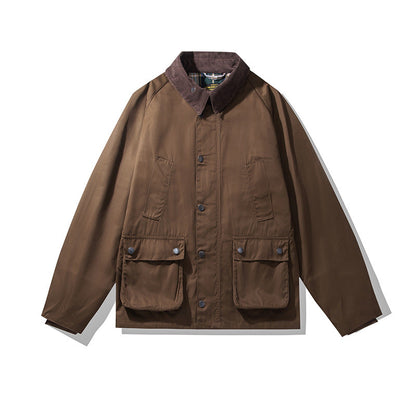 Waterproof Safari Jacket Oil Wax Jacket Trench Coat Overalls