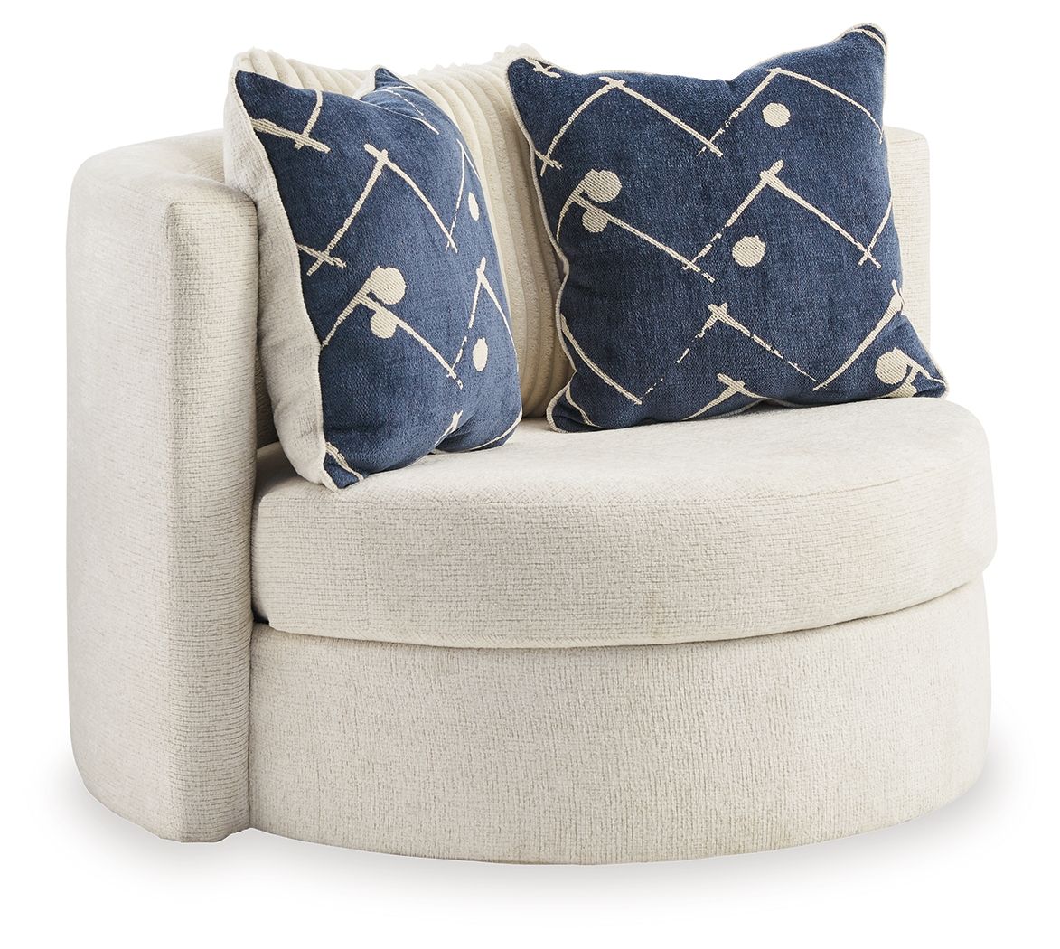 Padova - Swivel Accent Chair - Ivory