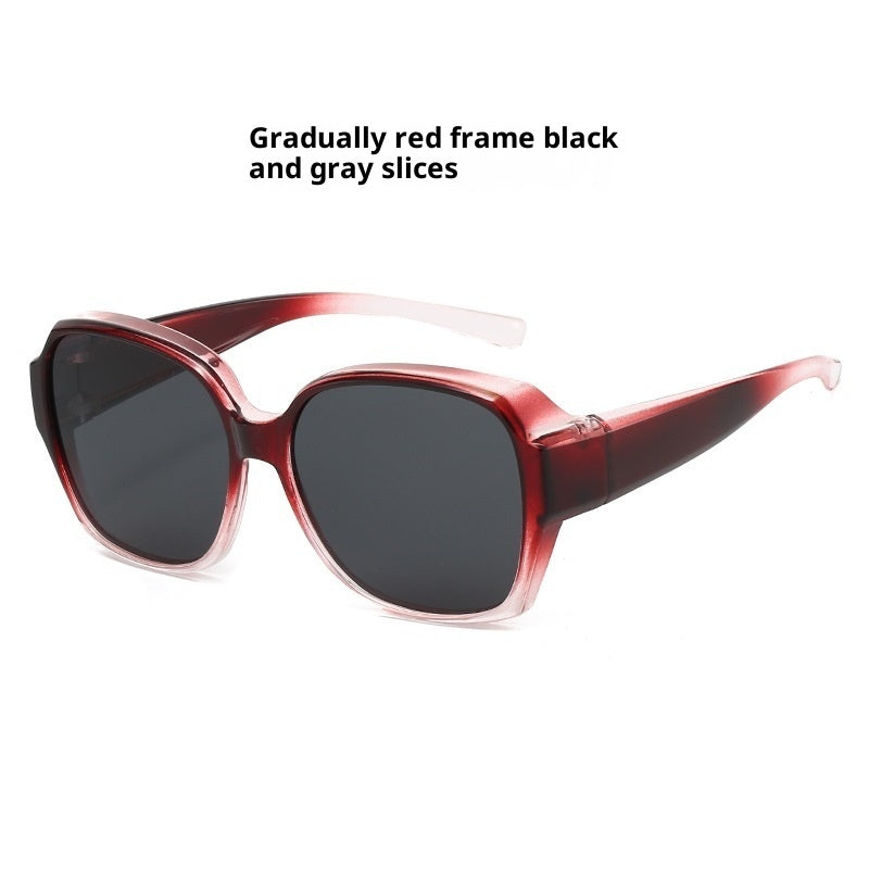 Large Rim Myopia Set Clip Polarized Sun Glasses UV Protection Driving